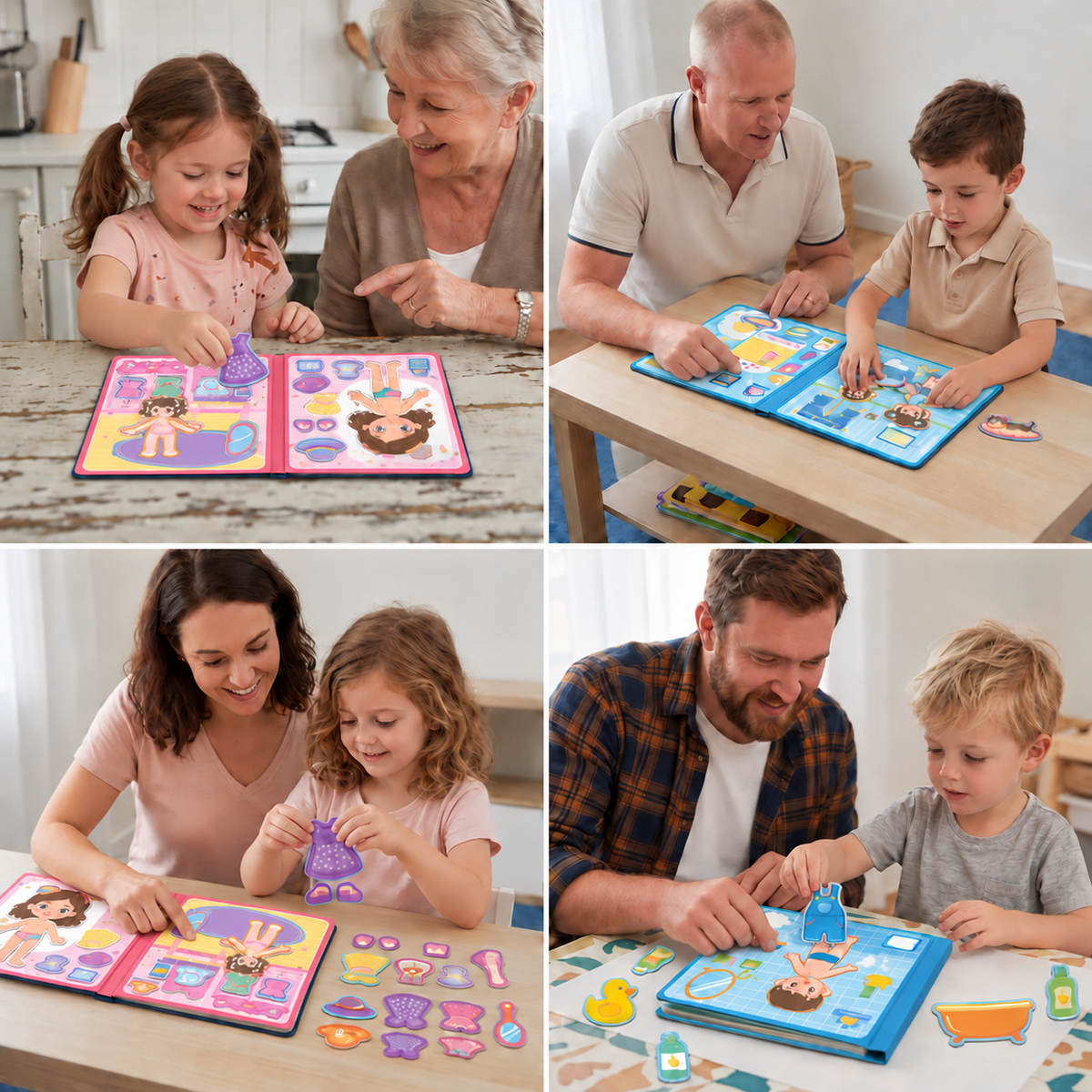 Montessori Magnet-Quiet-Book – Kreatives Ankleide- & Szenenspiel