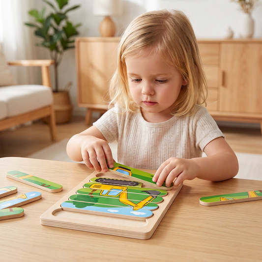 Montessori-Holzpuzzle