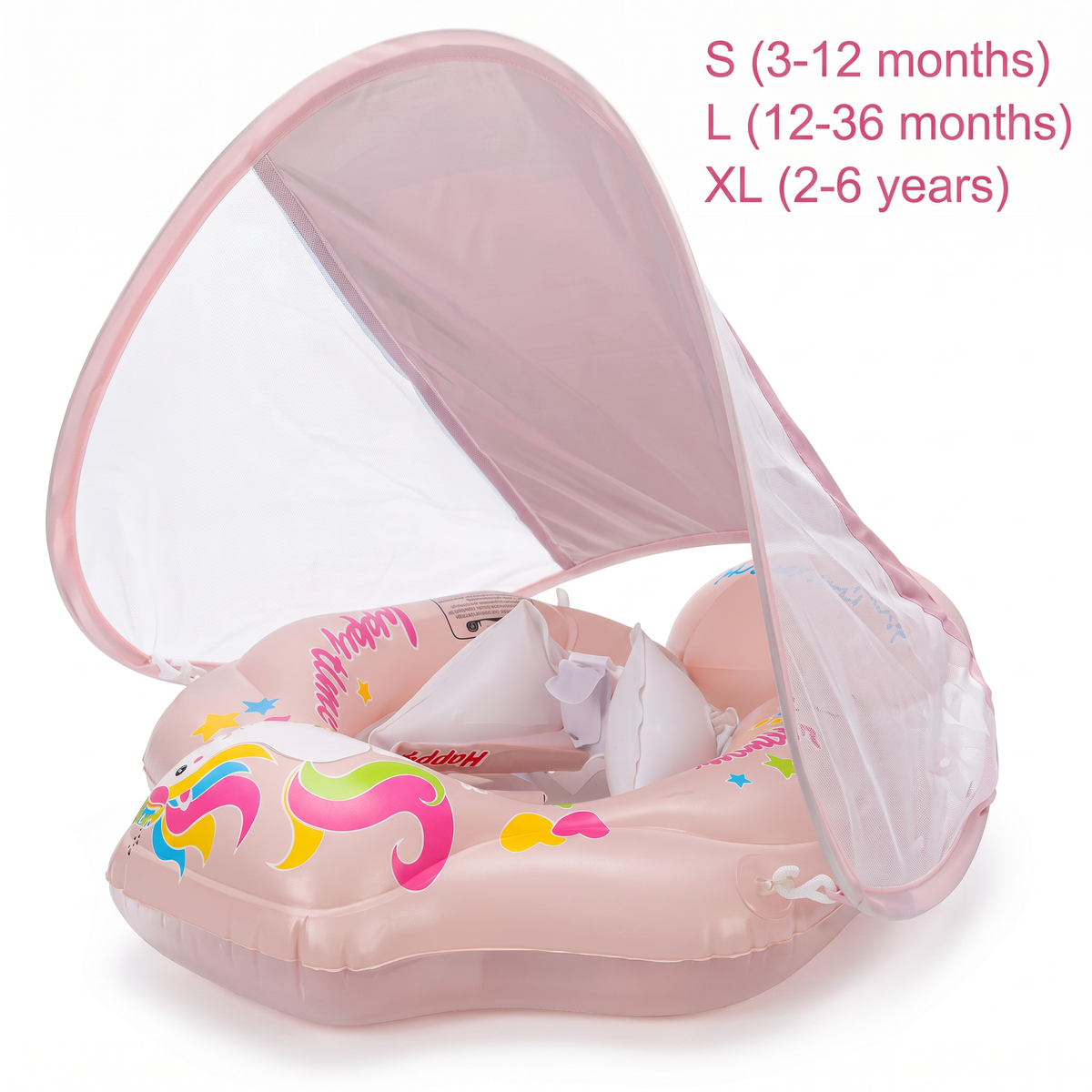 Aufblasbarer Baby-Schwimmring mit Sonnendach – Sicherer Pool-Sitz für Babys