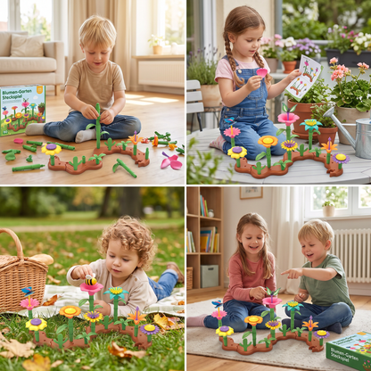 Blumen-Garten Steckspiel für Kinder – Kreatives Pflanz & Lernspielzeug für kleine Gärtnerinnen und Gärtner