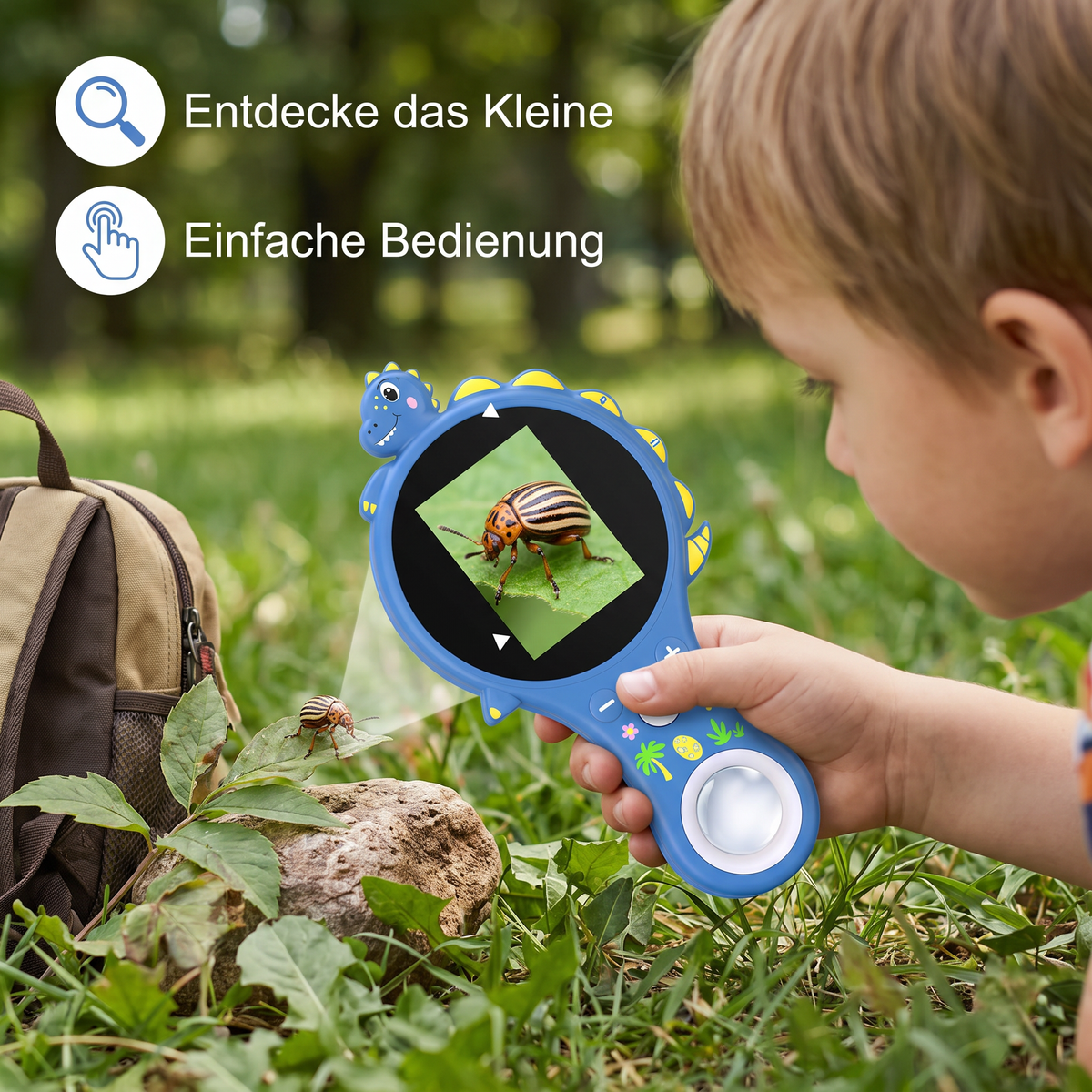 Kinder Video-Mikroskop mit Bildschirm – Mobiles Forschungsgerät für kleine Entdecker