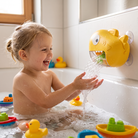 Dinosaurier-Badespielzeug mit Seifenblasen