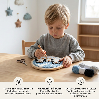 DIY Stanzstick-Nadel Stickset – Anfänger Set mit Schönen Motiven