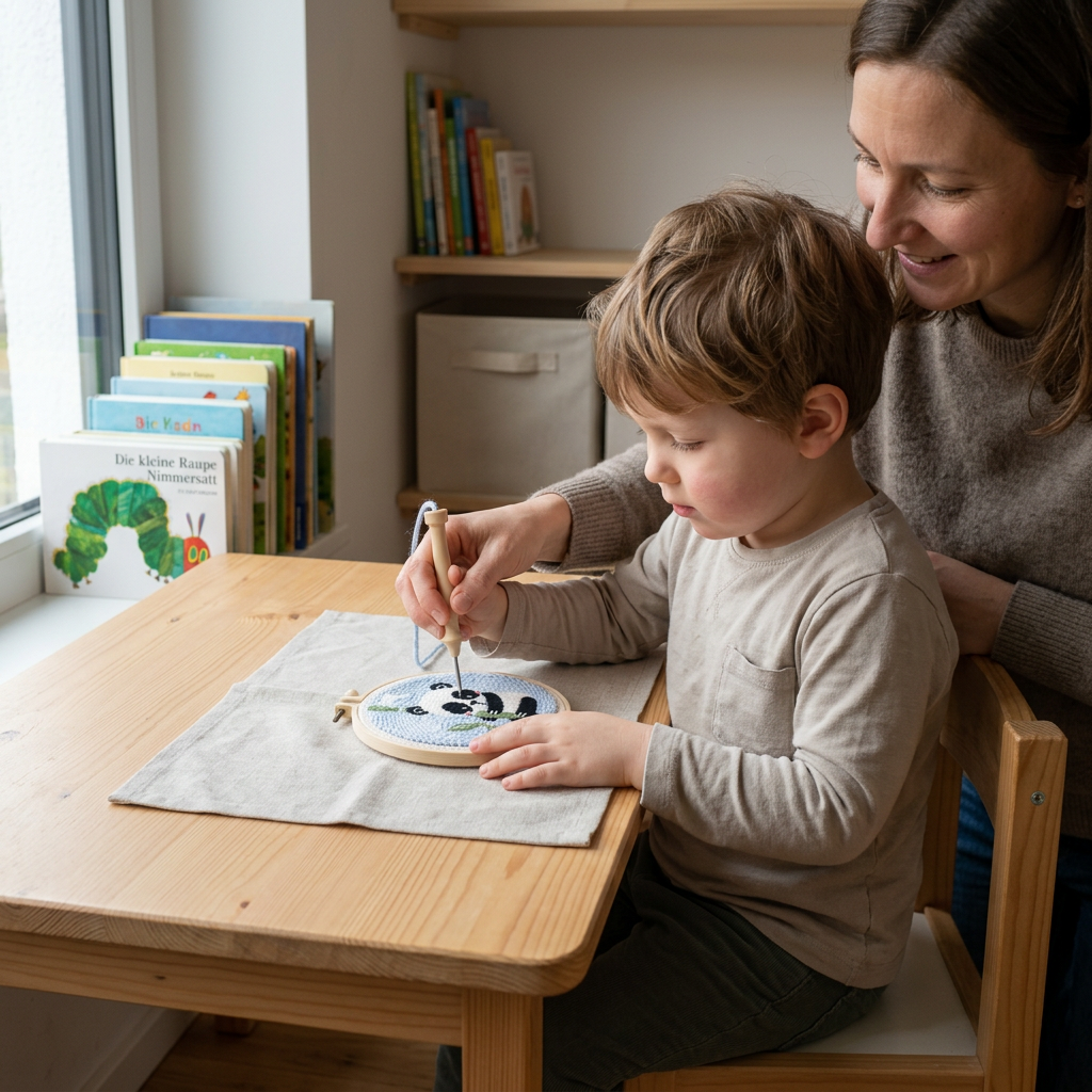 DIY Stanzstick-Nadel Stickset – Anfänger Set mit Schönen Motiven