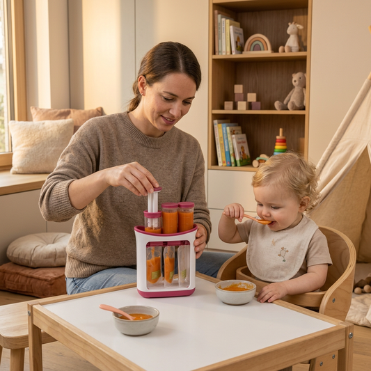 Praktischer Fruchtpüree-Zubereiter für Babys