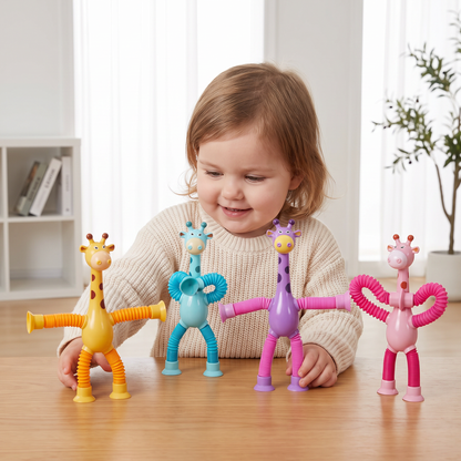 Giraffen-Spielzeug mit Saugnäpfen für Kinder