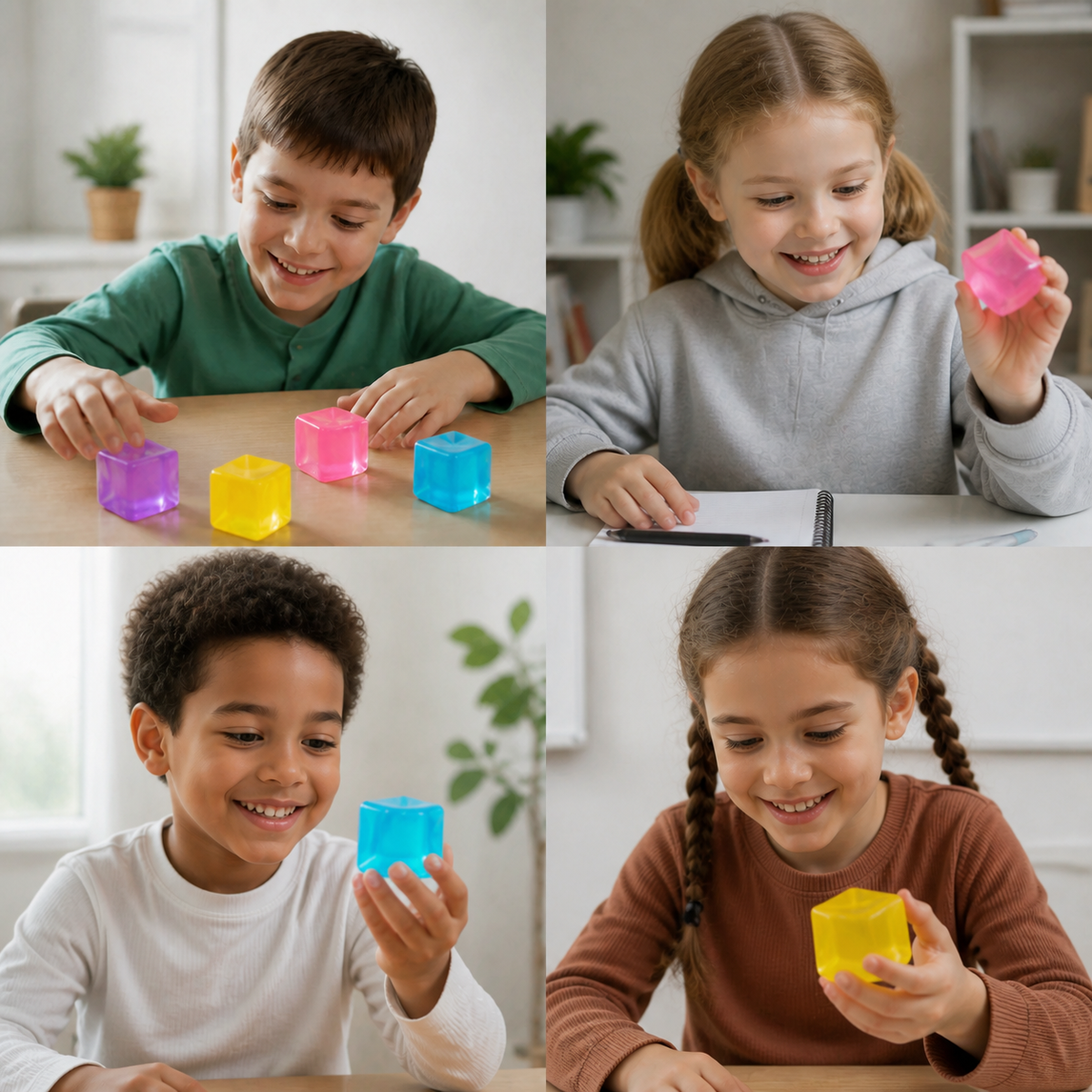 Cube Squishy Stressball – Weiches Gel-Fidget-Spielzeug für die Sinne