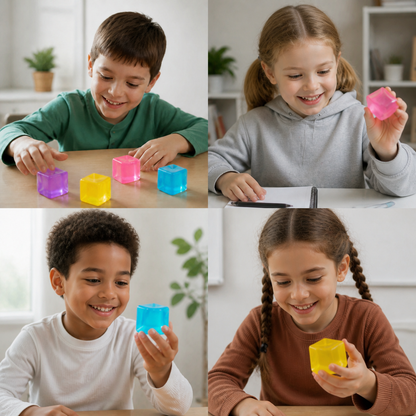 Cube Squishy Stressball – Weiches Gel-Fidget-Spielzeug für die Sinne