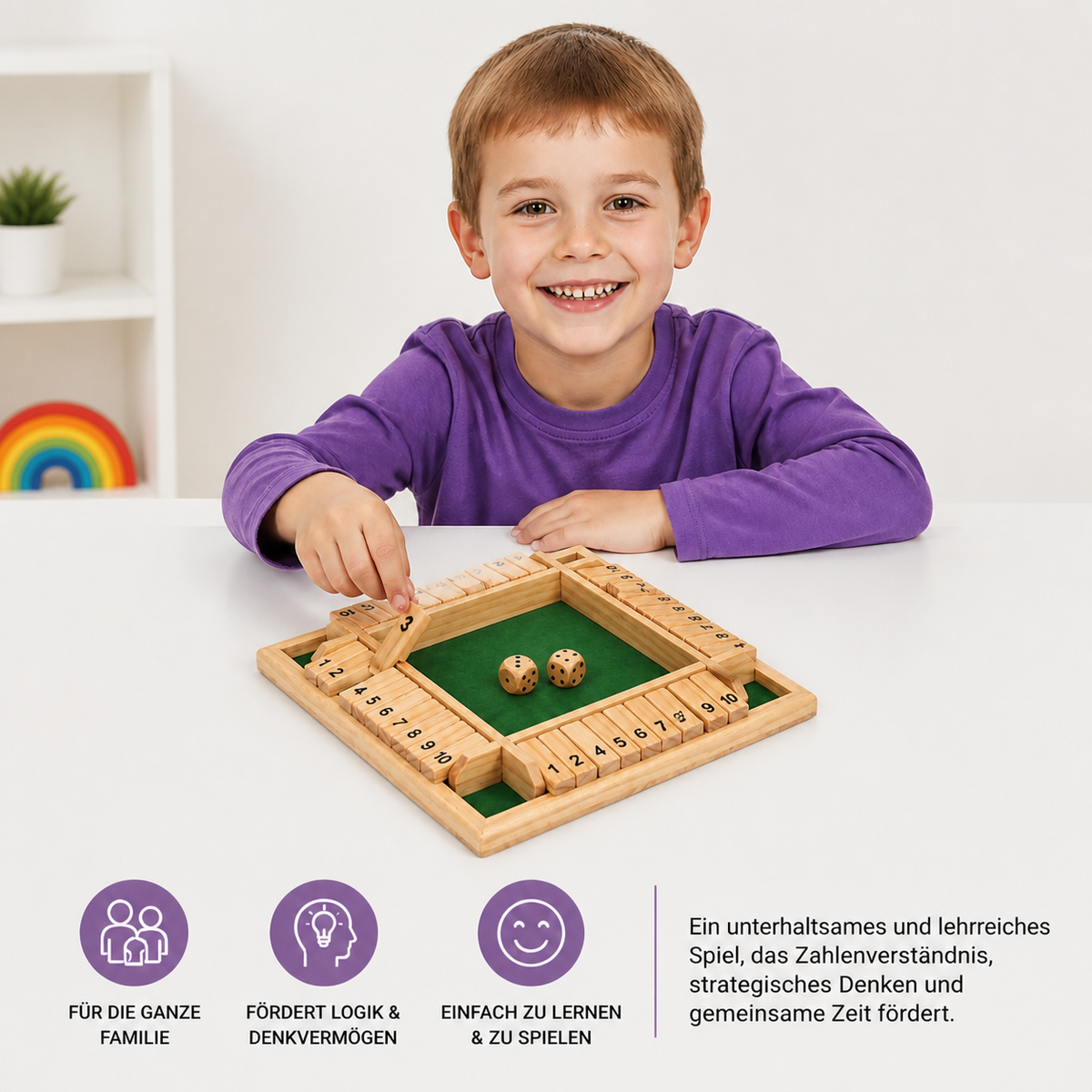 "Familienspaß-Brettspiel – Gemeinsam spielen und lernen! "