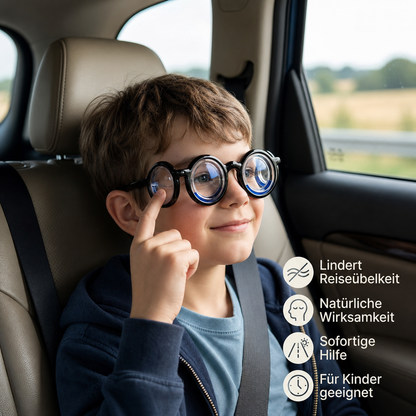 Kinder-Reisekrankheits-Brille – Ultraleichte Hilfe gegen Übelkeit auf Reisen