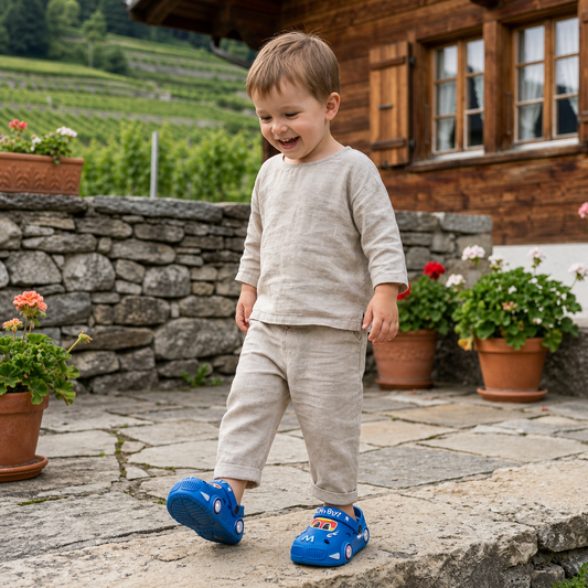 Leuchtende Auto-Kinderslipper – Badeschlappen mit rutschfester Sohle