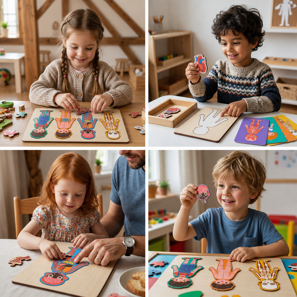 Holz Körper-Puzzle für Kinder – Anatomie spielerisch lernen