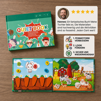 Montessori Sticker-Buch für Kinder – Wiederverwendbares Lern- & Beschäftigunsbuch