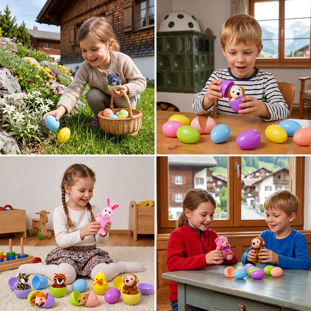 Ostereier-Überraschungsset mit Plüschtieren – Gefüllte Eier für Kinder