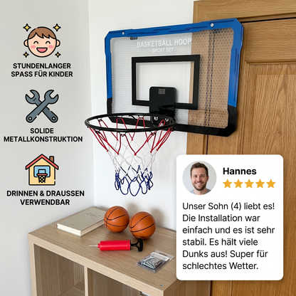 Mini Basketballkorb für Kinder – Wand- & Türkorb Set für Zuhause