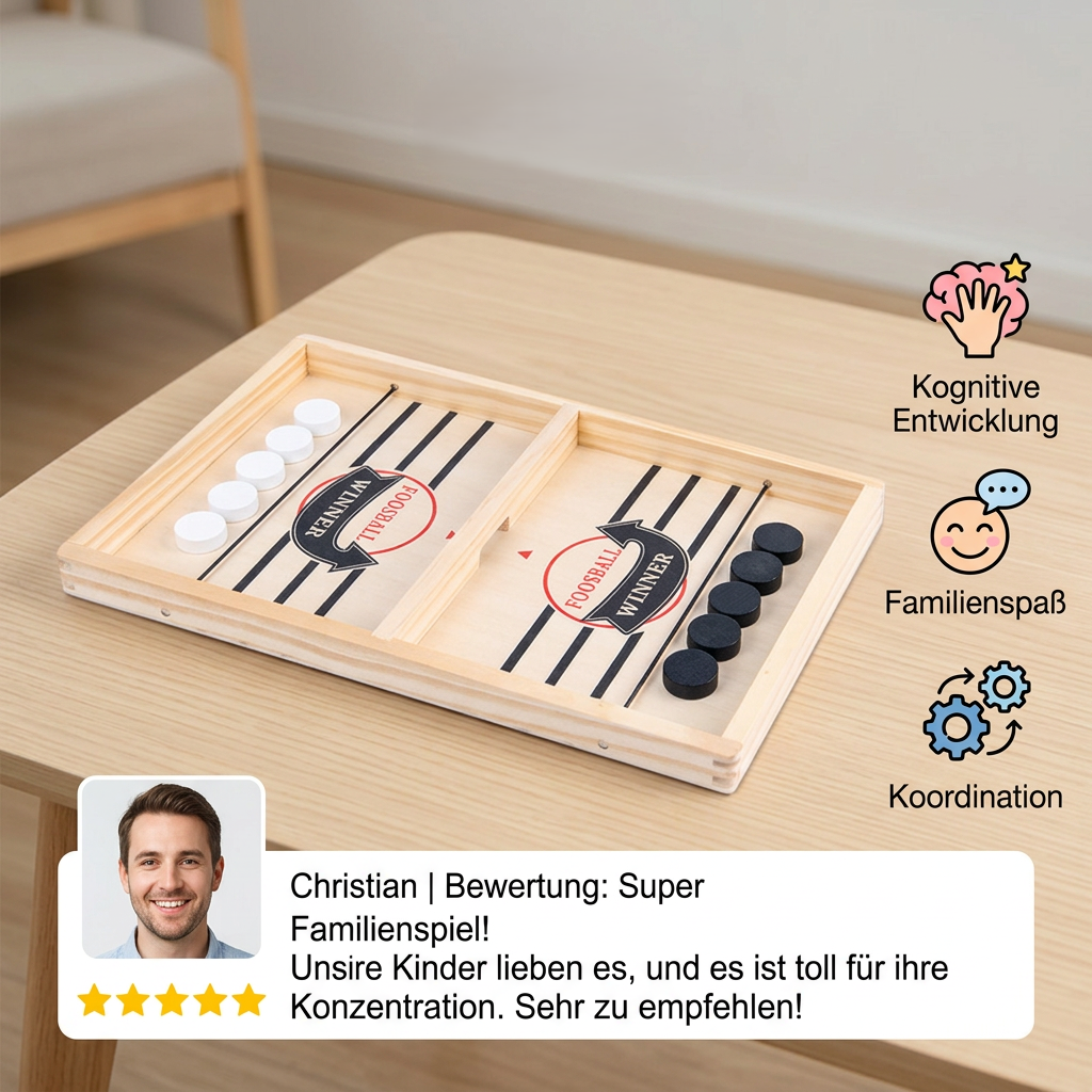 Schleuder-Schach aus Holz – Strategisches Brettspiel für die ganze Familie