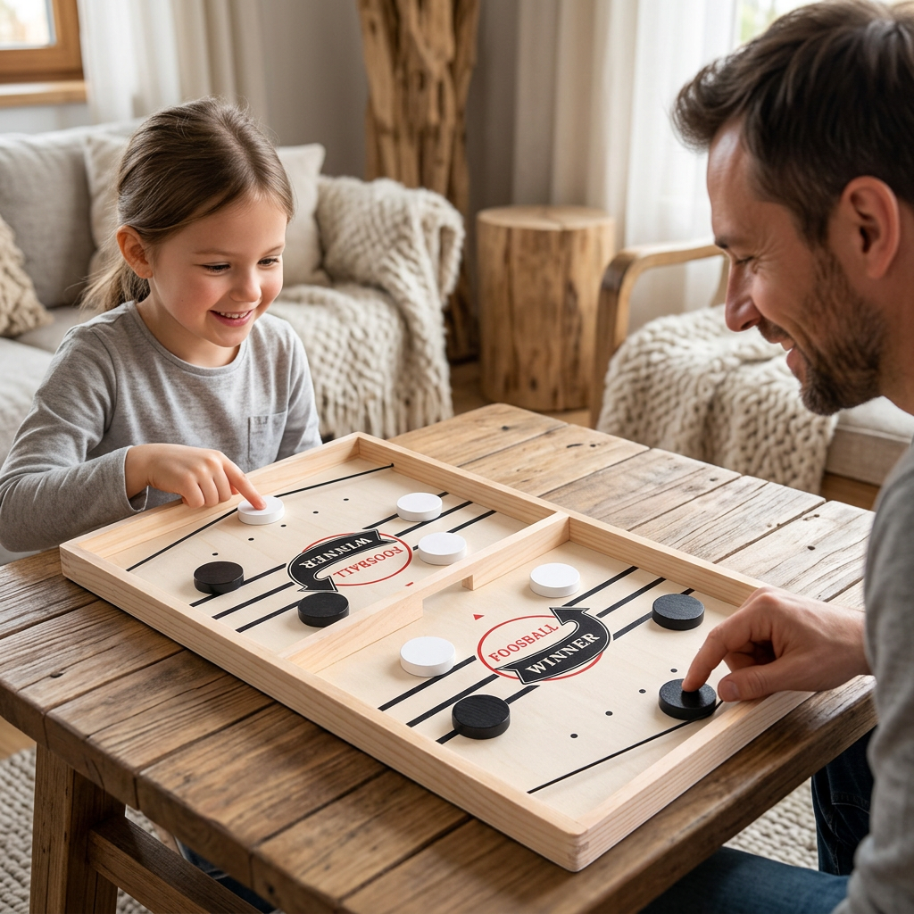 Schleuder-Schach aus Holz – Strategisches Brettspiel für die ganze Familie