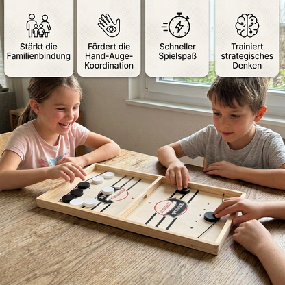 Schleuder-Schach aus Holz – Strategisches Brettspiel für die ganze Familie