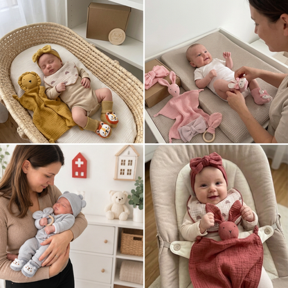 6-Teiliges Neugeborenen Geschenkbox Set  – Baby Erstausstattung