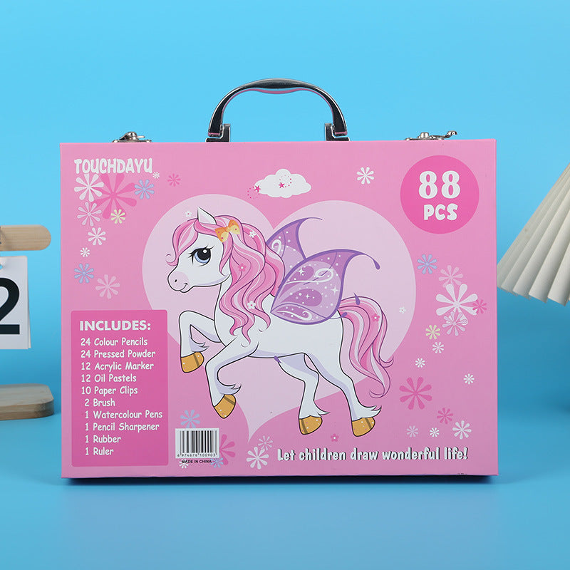 88 Stück Kreativer Malkoffer für kleine Künstler