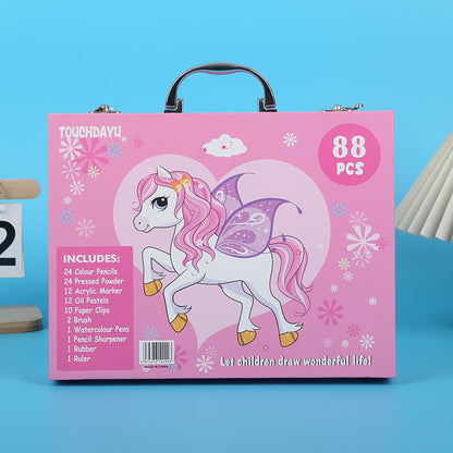 88 Stück Kreativer Malkoffer für kleine Künstler
