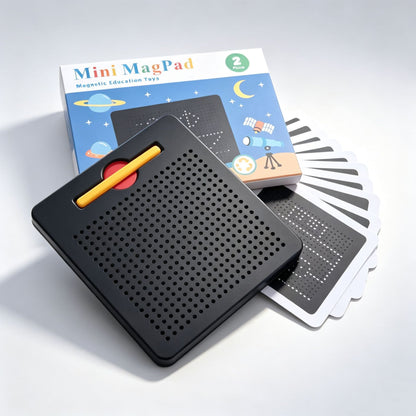 2-in-1 Magnetische Schreib- & Zeichentafel mit aufsteckbaren Formen für Kinder