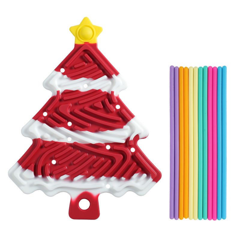 Sensorik-Spielzeug für Kinder im Weihnachtsdesign