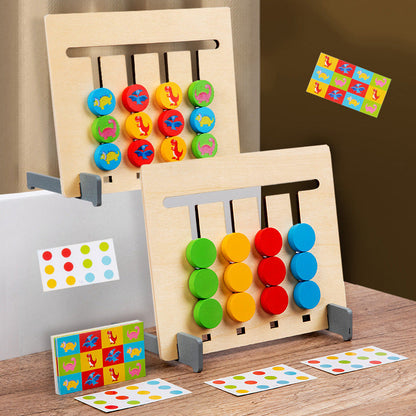 Montessori-Lernspiel aus Holz für Formen und Farben