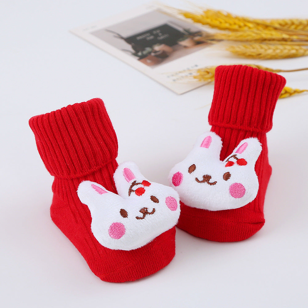 Baby-Plüschsocken mit Spielzeugmotiv