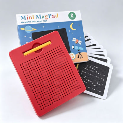 2-in-1 Magnetische Schreib- & Zeichentafel mit aufsteckbaren Formen für Kinder