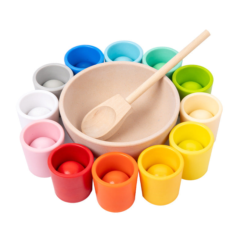 Montessori Holz-Sortierset zur Farbenerkennung