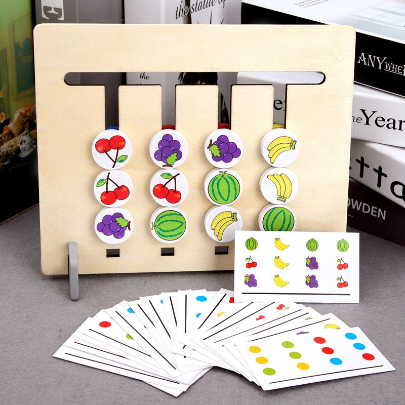 Montessori-Lernspiel aus Holz für Formen und Farben