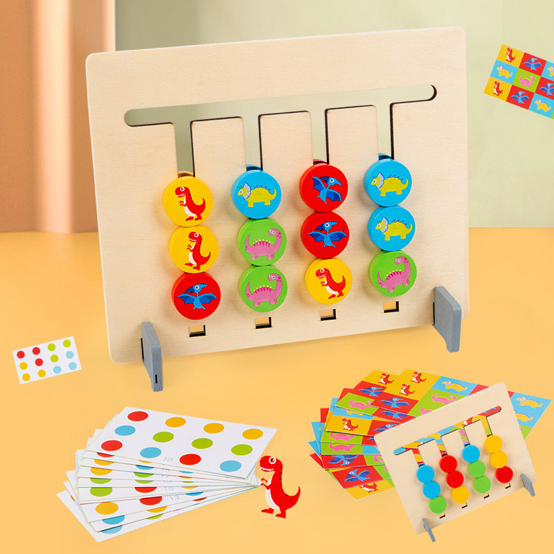 Montessori-Lernspiel aus Holz für Formen und Farben