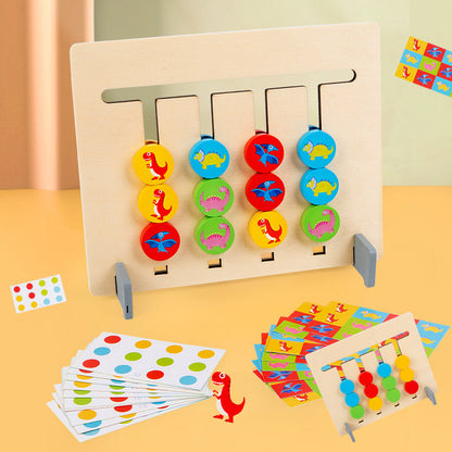 Montessori-Lernspiel aus Holz für Formen und Farben
