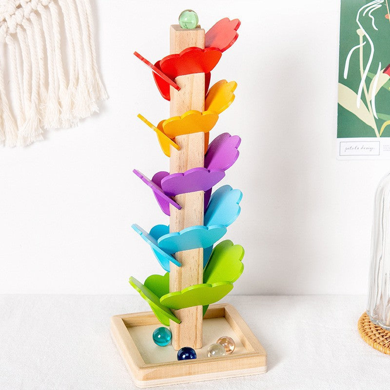 Montessori-Murmelbahn aus Holz