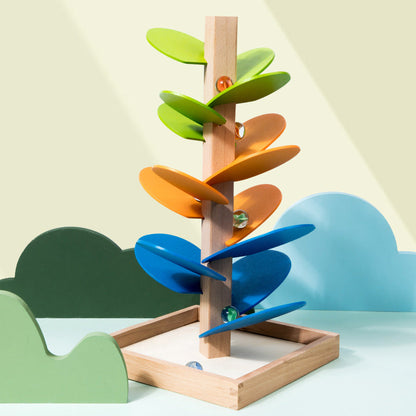 Montessori-Murmelbahn aus Holz