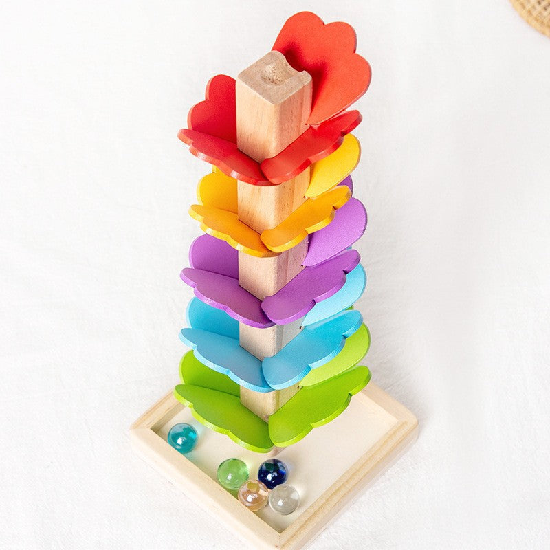 Montessori-Murmelbahn aus Holz