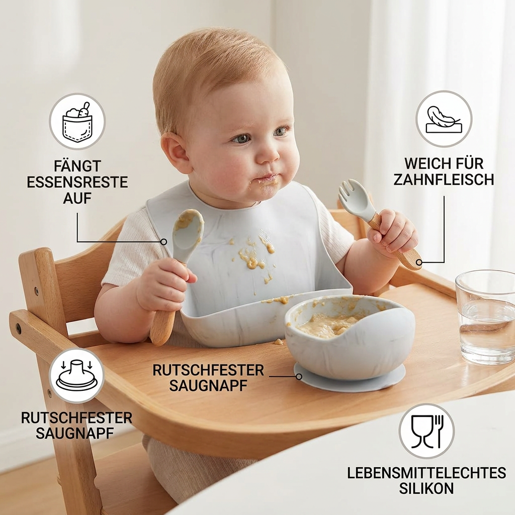 Silikon-Esslernset für Babys