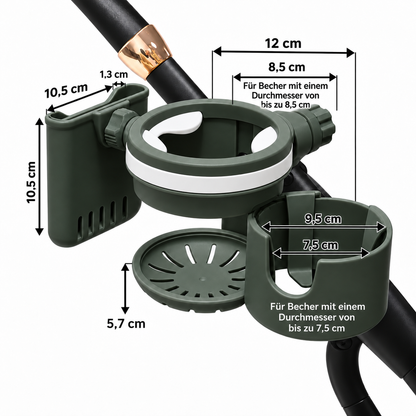 3-in-1 Kinderwagen-Getränke- & Handyhalter