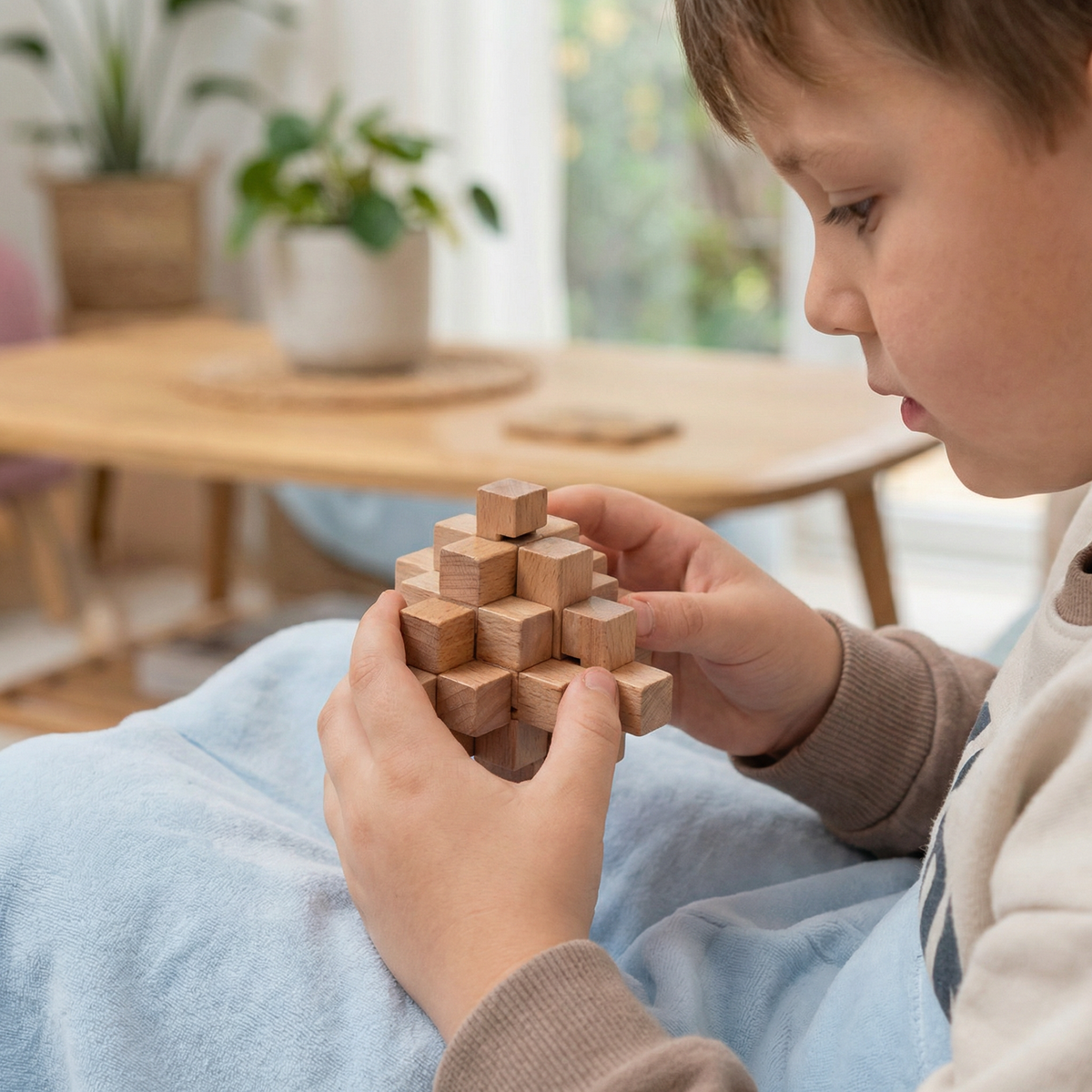 Montessori 3D-Holz-Geduldsspiel – Lernspielzeug für die frühe Förderung