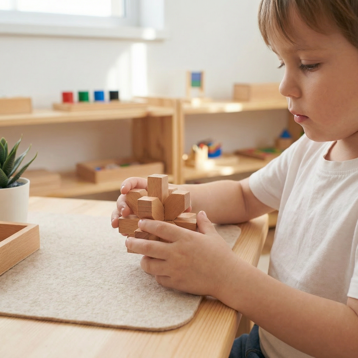 Montessori 3D-Holz-Geduldsspiel – Lernspielzeug für die frühe Förderung