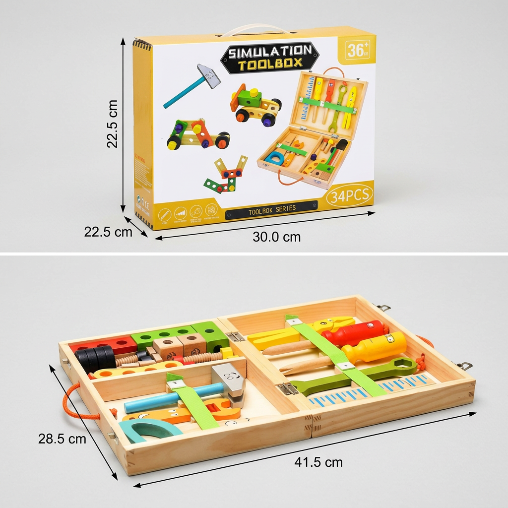 WoodyBox – Montessori-Werkzeugkasten aus Holz