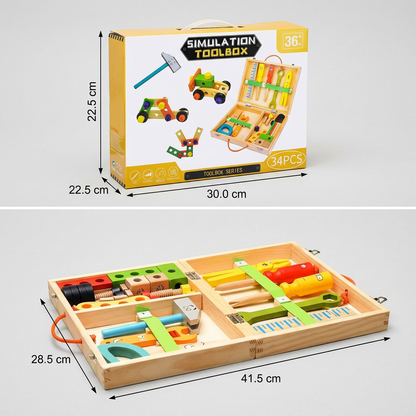 WoodyBox – Montessori-Werkzeugkasten aus Holz