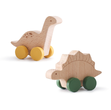 Montessori-Holzzug in Pastellfarben