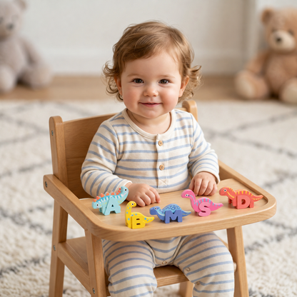 52-teiliges Montessori-3D-Alphabet-Bausteinset