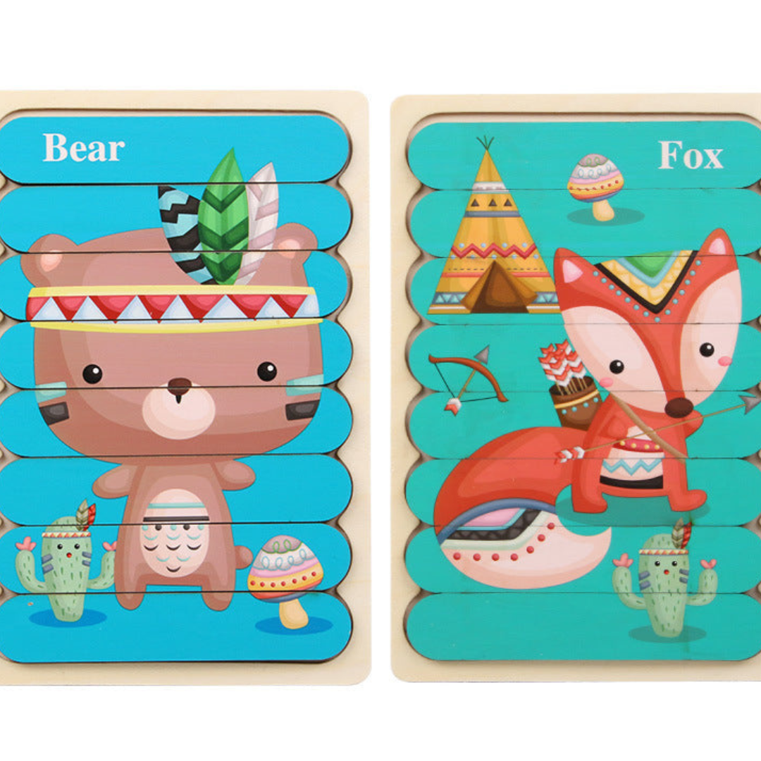 Montessori-Holzpuzzle