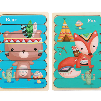 Montessori-Holzpuzzle