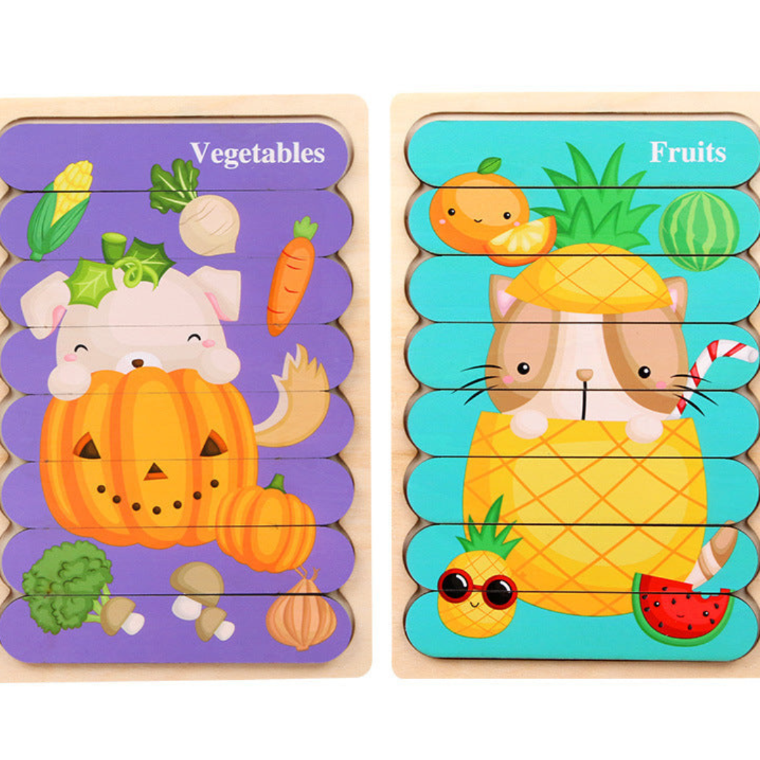 Montessori-Holzpuzzle
