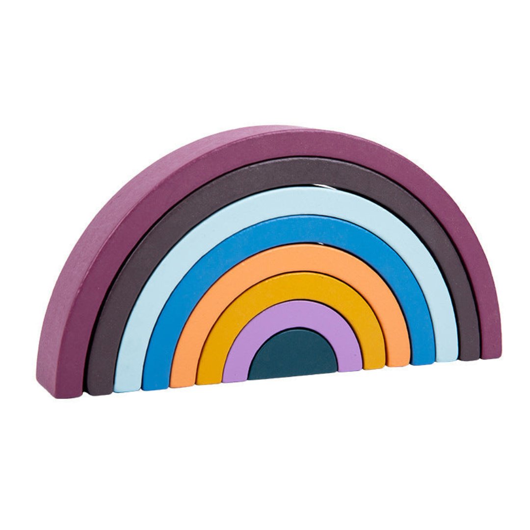 Montessori-Bunte Holzbausteine