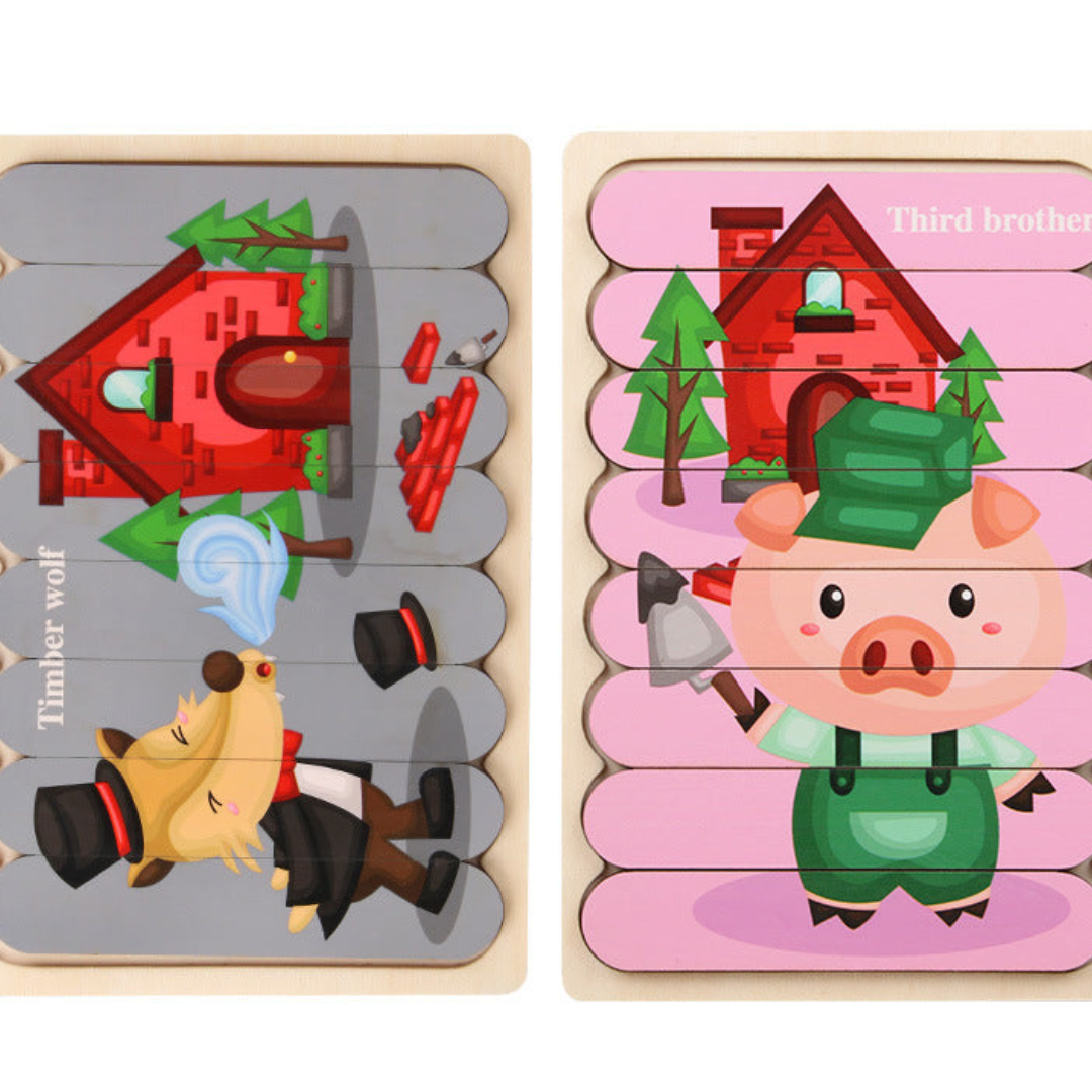 Montessori-Holzpuzzle